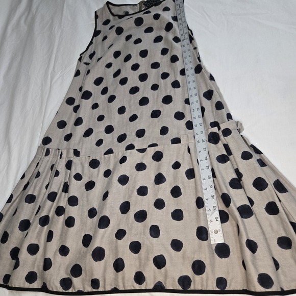 NY 77‎ Dress Polka Dot Sleeveless  Pockets Zipper  Size S/M Measured In Pics NWT - Picture 7 of 13